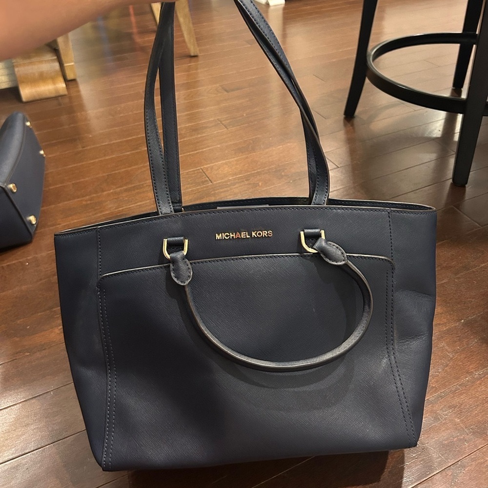 Michael Kors Dark Blue Tote Bag